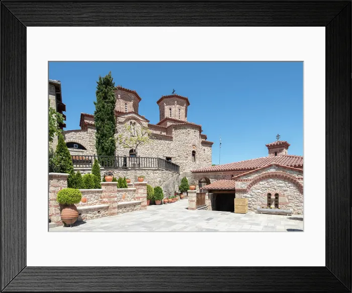 Framed Print : Wonderful terrace of Monastery of Varlaam, Meteora, Kalabaka, Tessaglia, Greece Framed Print : Wonderful terrace of Monastery of Varlaam, Meteora, Kalabaka, Tessaglia, Greece