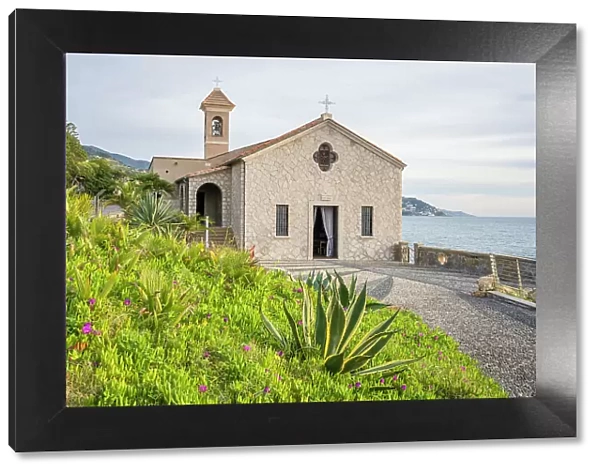 Europe, Italy, Liguria. The little church of Sant'Ampelio in Bordighera