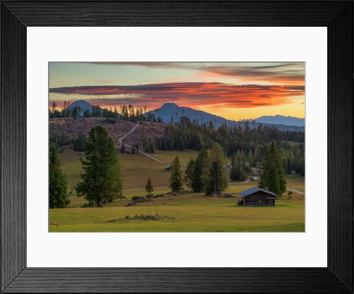 Framed Print : Sunset in the Dolomites, Trentino-Alto Adige, Italy Framed Print : Sunset in the Dolomites, Trentino-Alto Adige, Italy