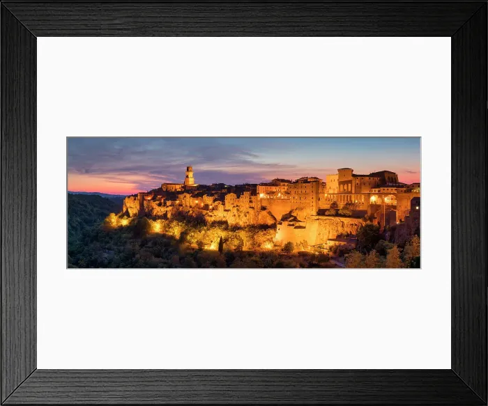 Framed Print : Pitigliano at Night, Tuscany, Italy Framed Print : Pitigliano at Night, Tuscany, Italy