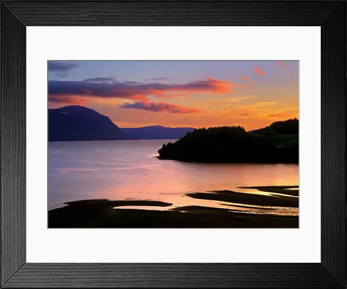 Framed Print : Humber River at dusk Near York Harbour, Newfoundland & Labrador, Canada Framed Print : Humber River at dusk Near York Harbour, Newfoundland & Labrador, Canada