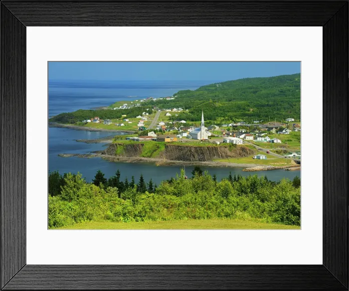 Framed Print : Coastal village in Gulf of St. Lawrence Grande Vallee, Quebec, Canada Framed Print : Coastal village in Gulf of St. Lawrence Grande Vallee, Quebec, Canada