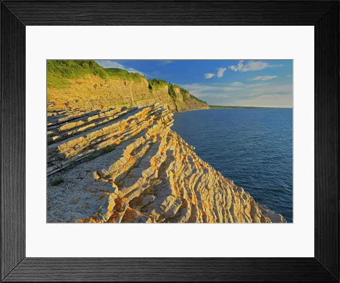 Framed Print : Morning light on ciffs along the Atlantic coastline Forillon National Park Quebec Canada Framed Print : Morning light on ciffs along the Atlantic coastline Forillon National Park Quebec Canada