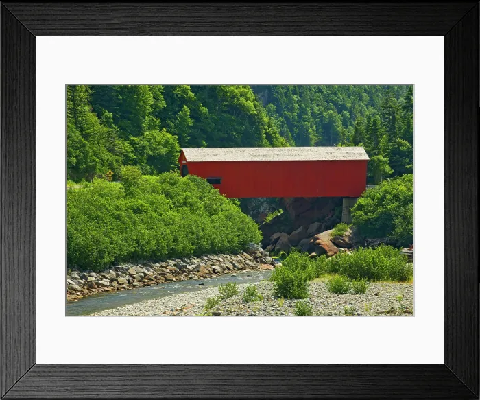 Framed Print : Covered bridge on Point Wolfe River Fundy National Park, New Brunswick, Canada Framed Print : Covered bridge on Point Wolfe River Fundy National Park, New Brunswick, Canada