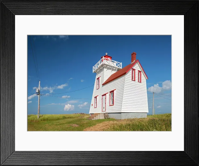 Framed Print : North Rustico Lighthouse off North Rustico Harbour New Glasgow, Prince Edward Island, Canada Framed Print : North Rustico Lighthouse off North Rustico Harbour New Glasgow, Prince Edward Island, Canada
