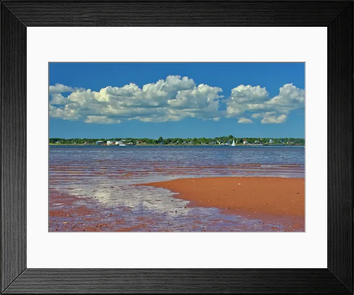 Framed Print : Red sandy beach at low tide. Northumberland Strait Lower Montague, Prince Edward Island, Canada Framed Print : Red sandy beach at low tide. Northumberland Strait Lower Montague, Prince Edward Island, Canada