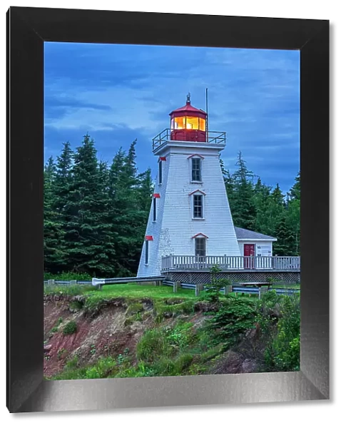 Cape Bear Lighthouse ont he Northumberland Strait. Cape Bear, Murray Harbour, Prince Edward Island, Canada