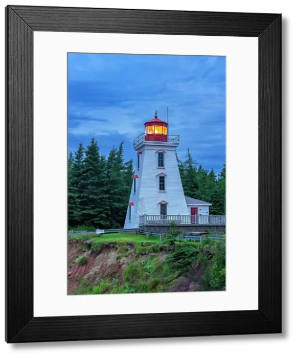 Framed Print : Cape Bear Lighthouse ont he Northumberland Strait. Cape Bear, Murray Harbour, Prince Edward Island, Canada