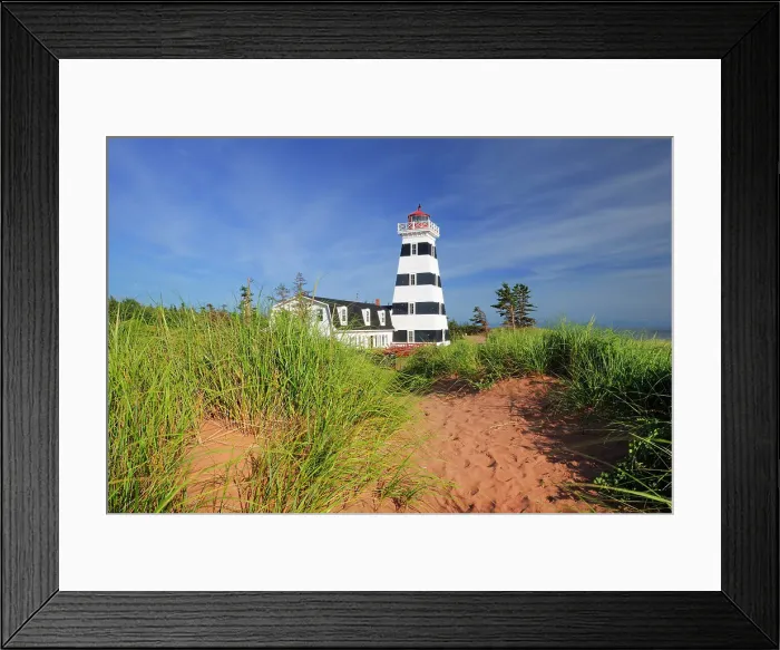 Framed Print : West Point Lighthouse and Cedra Dunes West Cape Prince Edward Island Canada