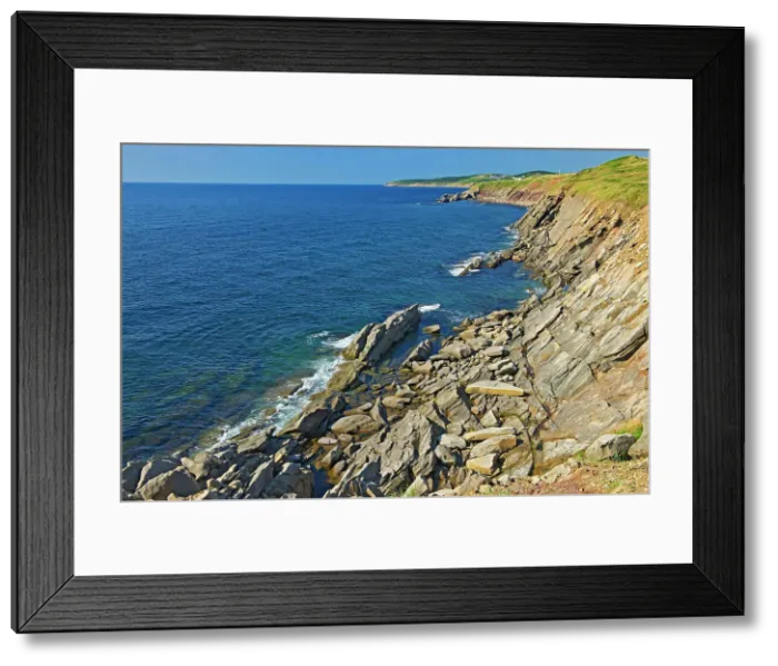 Framed Print : Appalachain Mountains chain and rocky shoreline along the Gulf of St. Lawrence. Cape Breton Island. Cabot Trail. Nova Scotia, Canada Framed Print : Appalachain Mountains chain and rocky shoreline along the Gulf of St. Lawrence. Cape Breton Island. Cabot Trail. Nova Scotia, Canada
