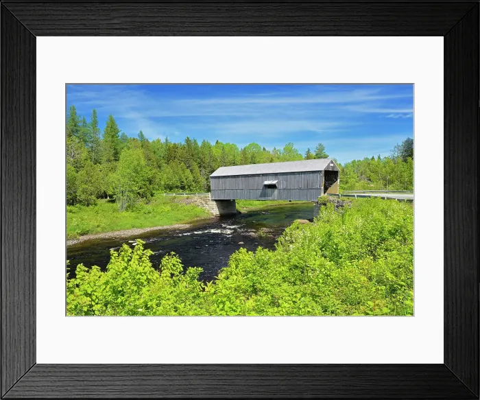 Framed Print : McCann or Didgeguash River #4 covered bridge (1938) St. Martins, New Brunswick, Canada Framed Print : McCann or Didgeguash River #4 covered bridge (1938) St. Martins, New Brunswick, Canada