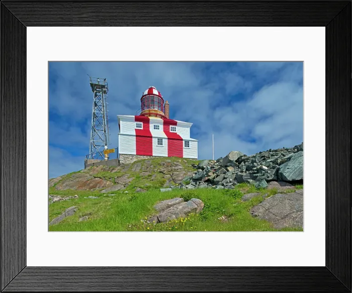 Framed Print : Lighthouse on Bonavista Peninsula. Atlantic Ocean. Cape Bonavista, Newfoundland & Labrador, Canada Framed Print : Lighthouse on Bonavista Peninsula. Atlantic Ocean. Cape Bonavista, Newfoundland & Labrador, Canada