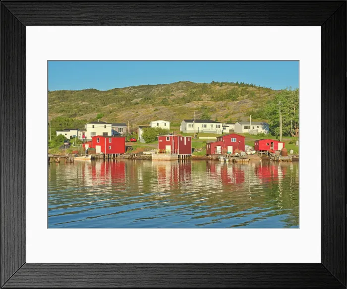 Framed Print : FIshing village at sunrise. Bonavista Bay. Salvage, Newfoundland & Labrador, Canada Framed Print : FIshing village at sunrise. Bonavista Bay. Salvage, Newfoundland & Labrador, Canada