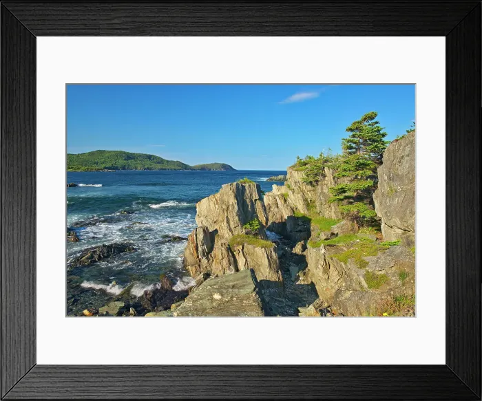 Framed Print : Rocky shoreline along the Atlantic Ocean. Baie Verte Peninsula. Coachman's Cove, Newfoundland & Labrador, Canada Framed Print : Rocky shoreline along the Atlantic Ocean. Baie Verte Peninsula. Coachman's Cove, Newfoundland & Labrador, Canada