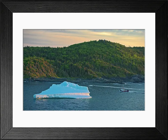 Framed Print : Iceberg in La Scie Harbour off the Atlantic Ocean. Baie Verte Peninsula. La Scie, Newfoundland & Labrador, Canada Framed Print : Iceberg in La Scie Harbour off the Atlantic Ocean. Baie Verte Peninsula. La Scie, Newfoundland & Labrador, Canada