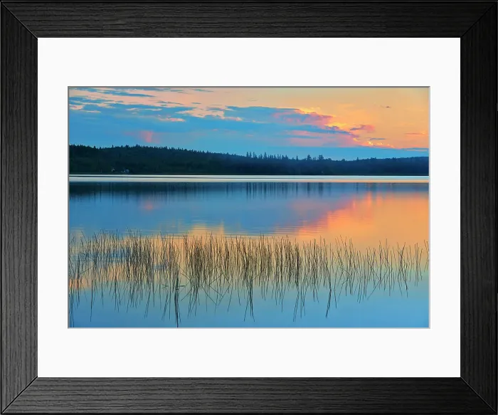 Framed Print : Reflection on Lac des Sables at sunset Belleterre, Quebec, Canada Framed Print : Reflection on Lac des Sables at sunset Belleterre, Quebec, Canada