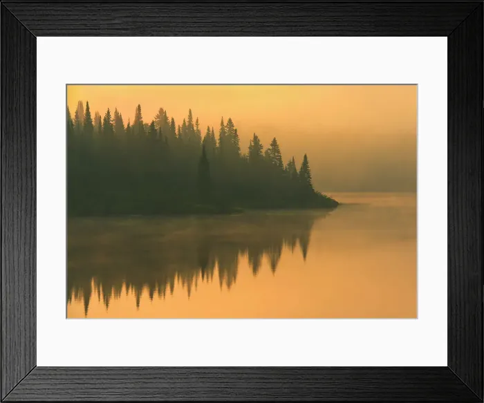 Framed Print : Fog at sunrise on Lac-Lajoie. This is a provincial parc, not a true federal park. Parc national du Mont-Tremblant, Quebec, Canada Framed Print : Fog at sunrise on Lac-Lajoie. This is a provincial parc, not a true federal park. Parc national du Mont-Tremblant, Quebec, Canada