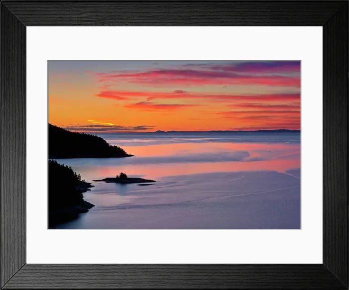 Framed Print : Dawn on the Saguenay River Tadoussac, Quebec, Canada Framed Print : Dawn on the Saguenay River Tadoussac, Quebec, Canada
