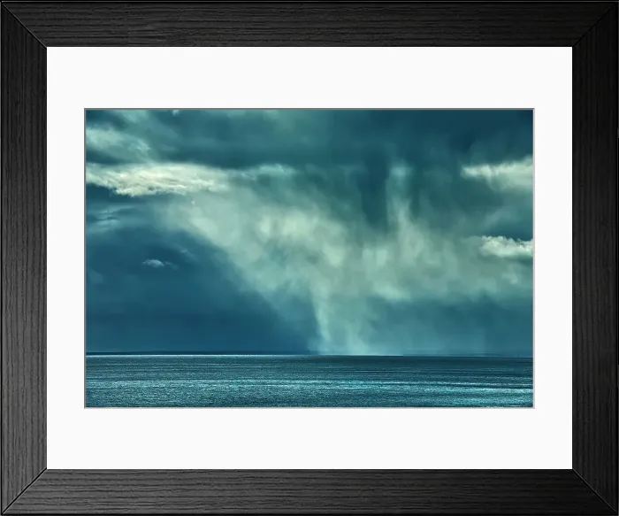 Framed Print : Storm clouds on the Cabot Strait, Wreck Cove, ova Scotia, Canada