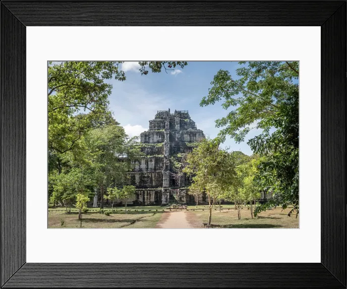 Framed Print : Asia, Southeast Asia, Cambodia, Preah Vihear, 10th Century Koh Ker ruins, Prasat Thom - a unique 7-tiered pyramid and the tallest of all ancient Khmer buildings. Former capital of the Khmer Empire