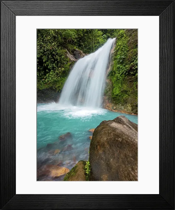 Framed Print : Costa Rica, La Celestial waterfall Framed Print : Costa Rica, La Celestial waterfall