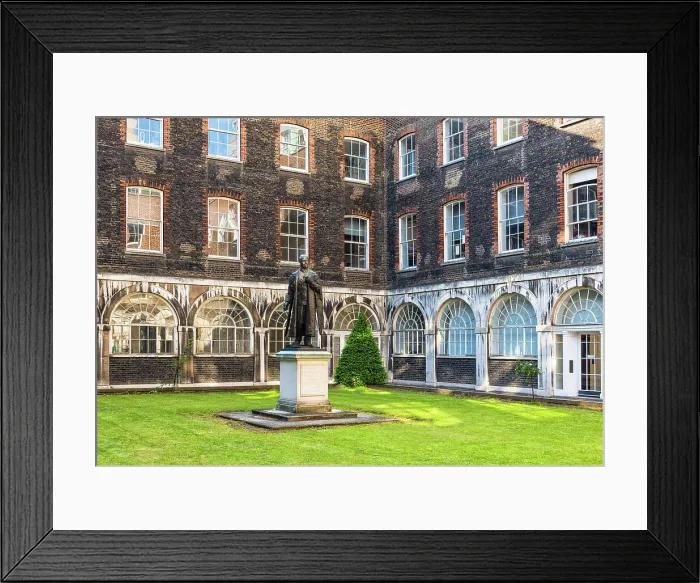 Framed Print : A statue of Viscount Nuffield, president, benefactor and friend of Guys Hospital, London, England Framed Print : A statue of Viscount Nuffield, president, benefactor and friend of Guys Hospital, London, England
