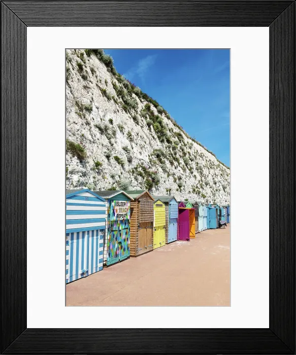 Framed Print : St Mary Bay beach huts at Broadstairs, Kent, England Framed Print : St Mary Bay beach huts at Broadstairs, Kent, England