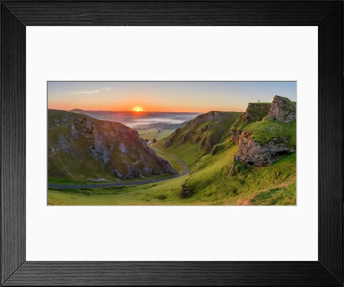 Framed Print : Winnats Pass at Sunrise, Peak District National Park, Derbyshire, England Framed Print : Winnats Pass at Sunrise, Peak District National Park, Derbyshire, England