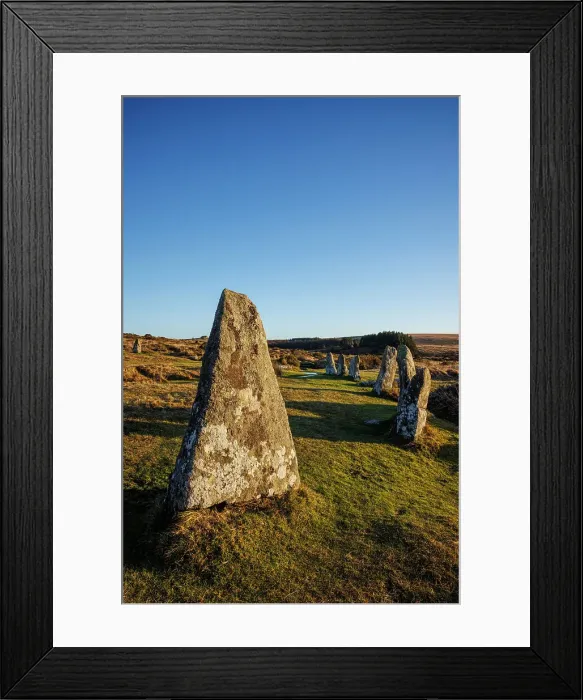 Framed Print : Scorhill Stone Circle, Dartmoor, Devon, England, UK Framed Print : Scorhill Stone Circle, Dartmoor, Devon, England, UK