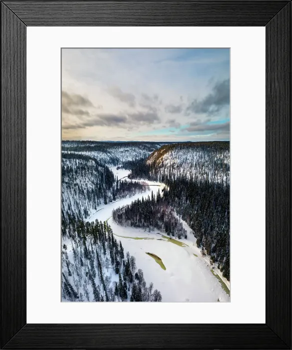 Framed Print : Europe, Finland, elevated viewpoint at Oulanka National Park Framed Print : Europe, Finland, elevated viewpoint at Oulanka National Park