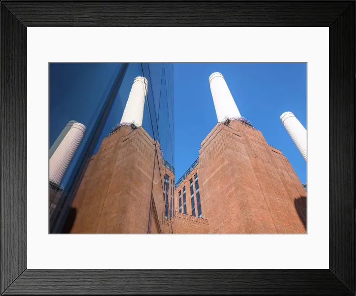 Framed Print : Glass reflection of the Battersea Power Station, London, England Framed Print : Glass reflection of the Battersea Power Station, London, England