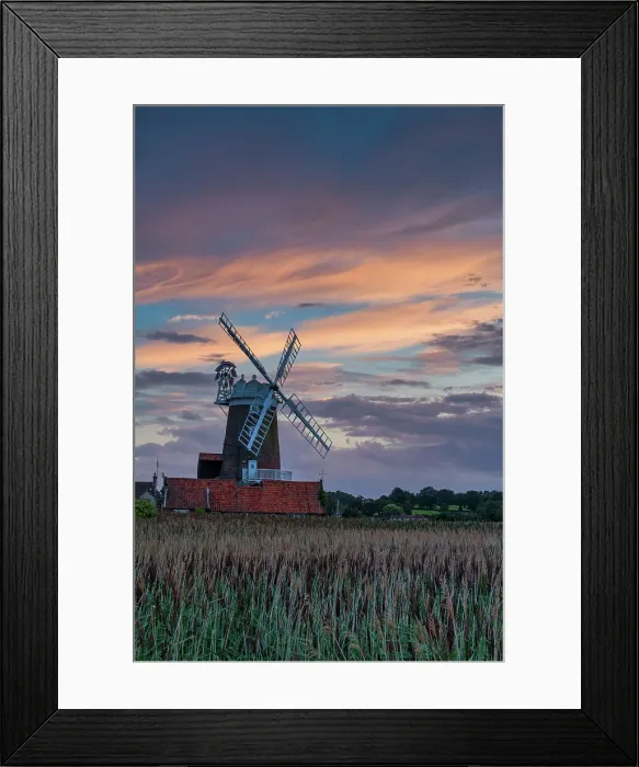 Framed Print : Cley Mill at Sunset, Cley, Norfolk, England Framed Print : Cley Mill at Sunset, Cley, Norfolk, England