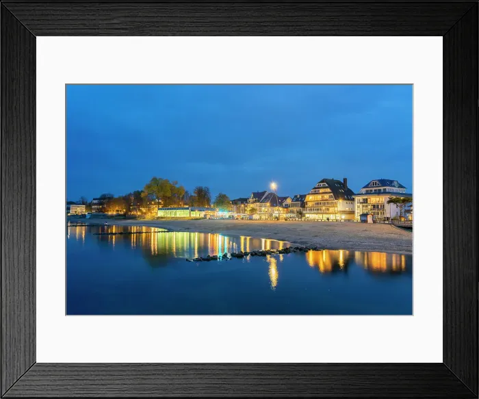 Framed Print : Houses at Niendorf beach at twilight, Timmendorfer Strand, Ostholstein, Schleswig-Holstein, Germany Framed Print : Houses at Niendorf beach at twilight, Timmendorfer Strand, Ostholstein, Schleswig-Holstein, Germany