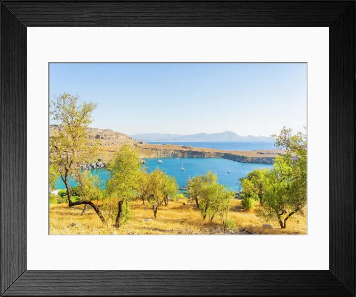 Framed Print : Lindos Bay, Lindos, Rhodes, Dodecanese Islands, Greece Framed Print : Lindos Bay, Lindos, Rhodes, Dodecanese Islands, Greece