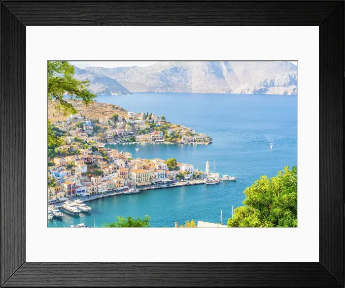 Framed Print : Symi, Dodecanese Islands, Greece