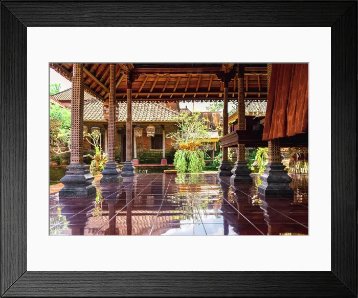 Framed Print : The porch of a traditional house in Ubud, Bali, Indonesia Framed Print : The porch of a traditional house in Ubud, Bali, Indonesia