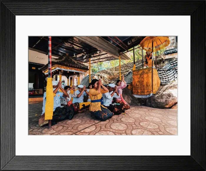 Framed Print : Worshipers praying in the cave, Goa Giri Putri temple, Nusa Penida, Bali, Indonesia Framed Print : Worshipers praying in the cave, Goa Giri Putri temple, Nusa Penida, Bali, Indonesia