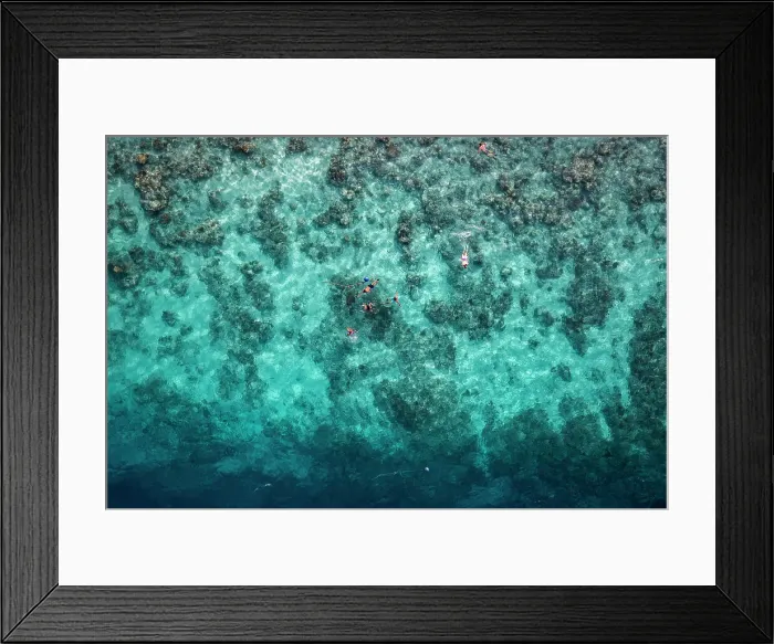 Framed Print : Snorkeling in Gili Trawangan, Lombok, Indonesia. Directly above Framed Print : Snorkeling in Gili Trawangan, Lombok, Indonesia. Directly above