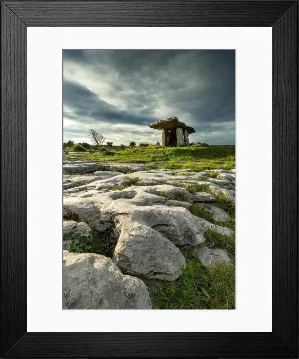 Framed Print : Poulnabrone Dolmen, The Burren, County Clare, Ireland Framed Print : Poulnabrone Dolmen, The Burren, County Clare, Ireland