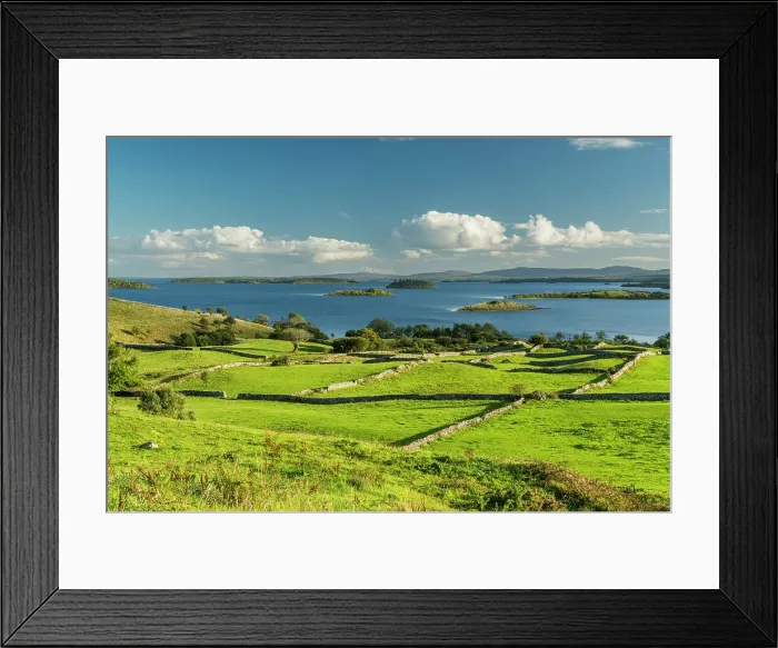 Framed Print : View over Lough Corrib, Derryfadda, Connemara, Co. Mayo, Ireland Framed Print : View over Lough Corrib, Derryfadda, Connemara, Co. Mayo, Ireland