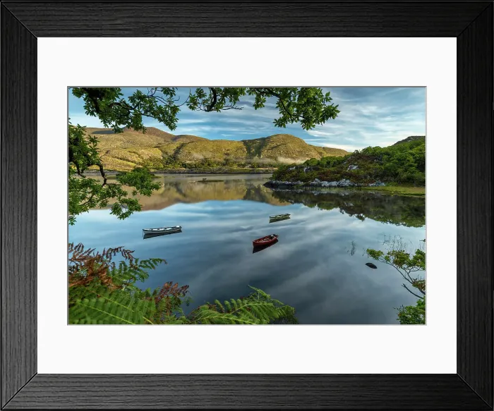 Framed Print : Boats on Upper Lake, Killarney, Co. Kerry, Ireland