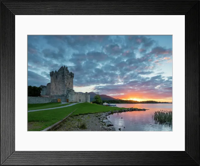 Framed Print : Ross Castle at Sunset, Killarney, Co. Kerry, Ireland Framed Print : Ross Castle at Sunset, Killarney, Co. Kerry, Ireland