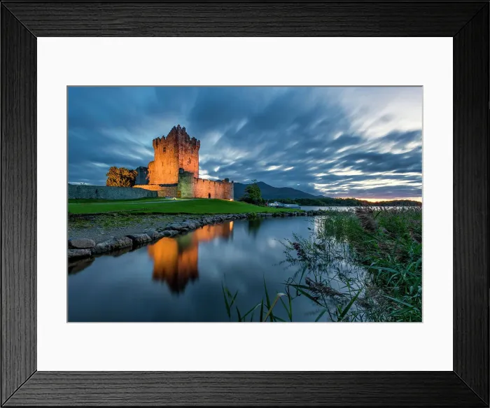 Framed Print : Ross Castle at Twilight, Killarney, Co. Kerry, Ireland Framed Print : Ross Castle at Twilight, Killarney, Co. Kerry, Ireland