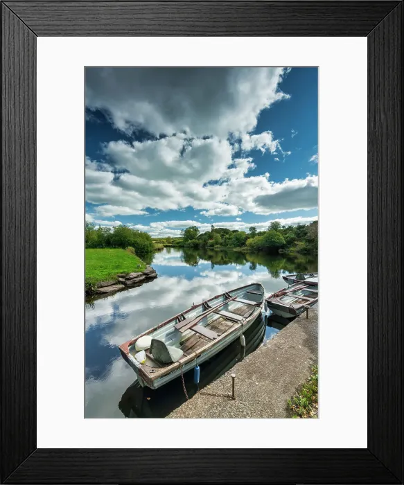 Framed Print : Boats on Lough Allua, County Cork, Ireland