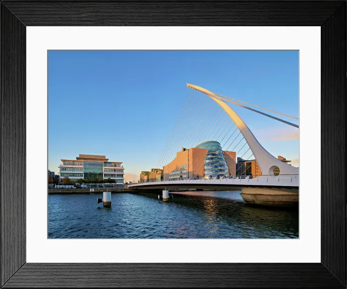 Framed Print : Samuel Beckett Bridge and The Convention Centre at sunset, Dublin, Ireland Framed Print : Samuel Beckett Bridge and The Convention Centre at sunset, Dublin, Ireland