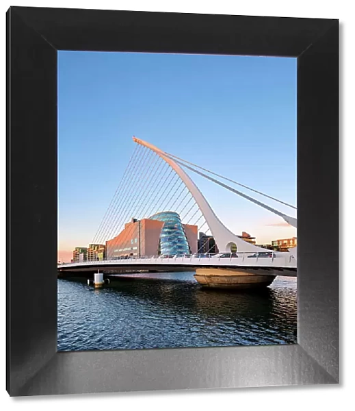 Samuel Beckett Bridge and The Convention Centre at sunset, Dublin, Ireland