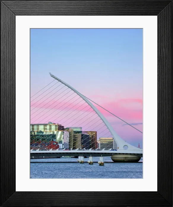 Framed Print : Samuel Beckett Bridge at dusk, Dublin, Ireland Framed Print : Samuel Beckett Bridge at dusk, Dublin, Ireland