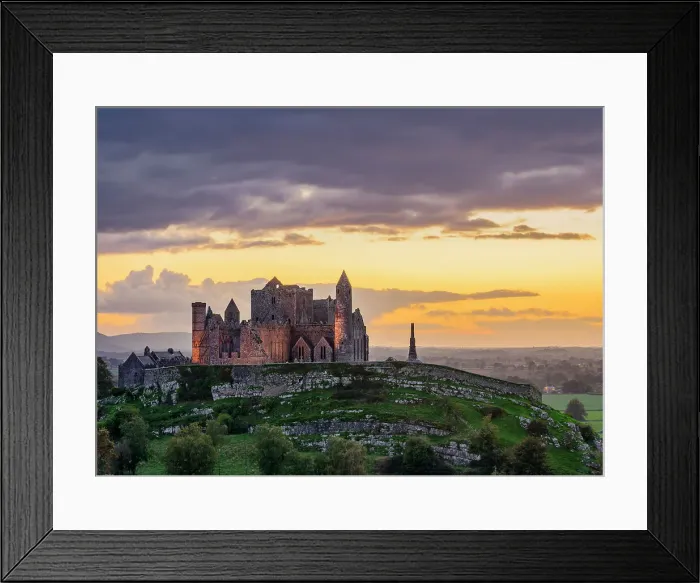 Framed Print : Rock of Cashel at sunset, Cashel, County Tipperary, Ireland Framed Print : Rock of Cashel at sunset, Cashel, County Tipperary, Ireland