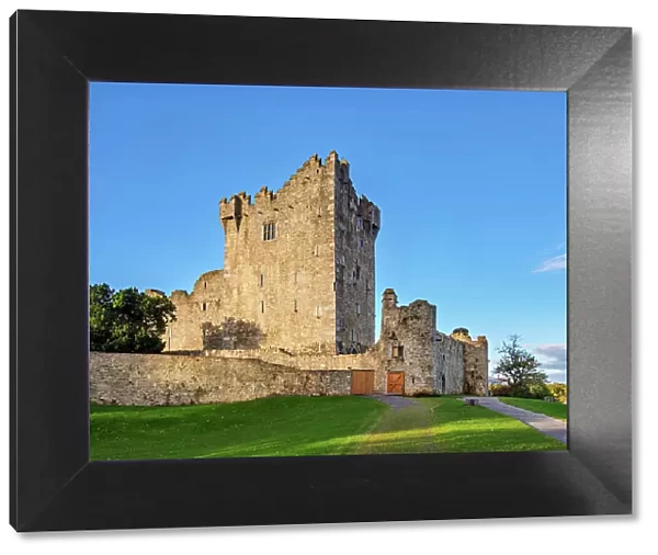 Ross Castle at sunrise, Killarney National Park, County Kerry, Ireland