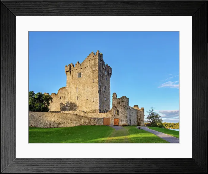 Framed Print : Ross Castle at sunrise, Killarney National Park, County Kerry, Ireland Framed Print : Ross Castle at sunrise, Killarney National Park, County Kerry, Ireland